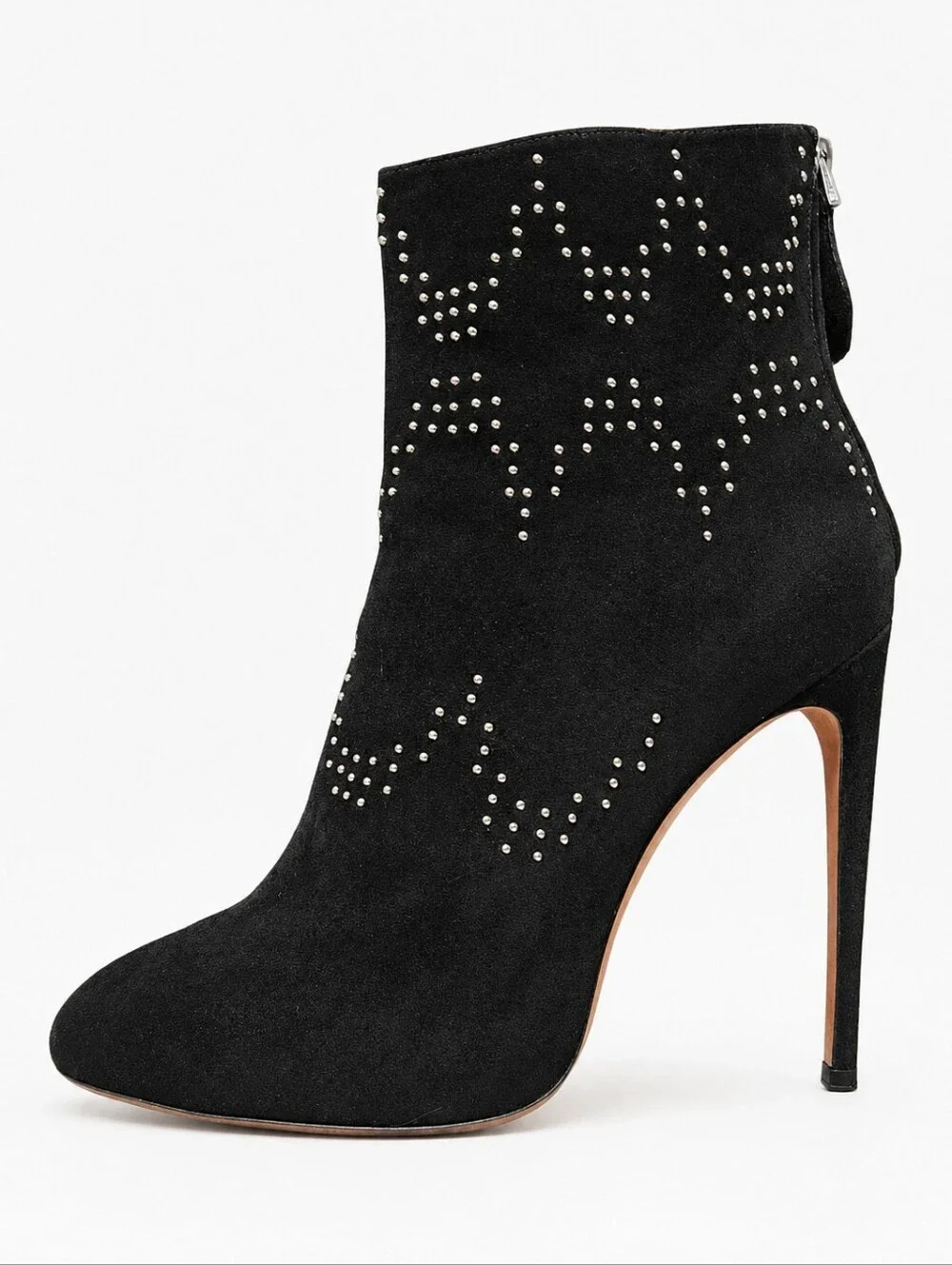 ALAIA | Black Suede Studded Stiletto Ankle Boots Size EU 40 / US 10